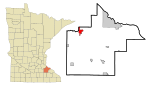 Goodhue County Minnesota Incorporated and Unincorporated areas Cannon Falls Highlighted